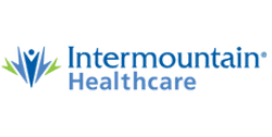 A green background with the words intermount healthcare in blue.